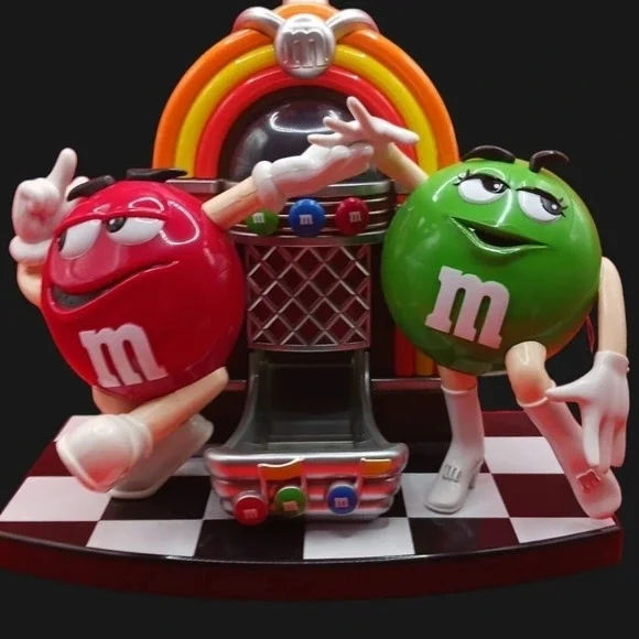 M&M rocking roll cafe candy dispenser